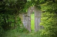 Alexsar Art Tuindoek houten deur 210x140cm - thumbnail