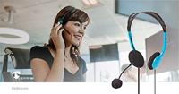 Nedis CHST100BU Pc-headset On-ear 2x 3,5 Mm Connectoren 2,0 M Blauw - thumbnail