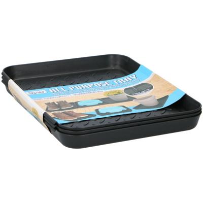 Tom multifunctionele bakken 35x27.5x3 cm 3 stuks zwart