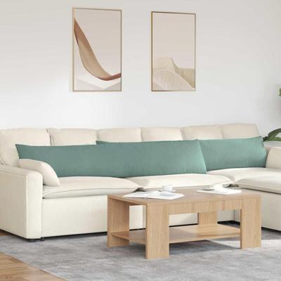 VidaXL Sofa kussens 2 stuks zeegroen 200 x 40 cm cordstof