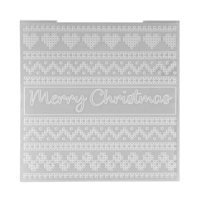 Nellie's Choice • 3d embossing folder achtergrond merry christmas 15x15cm