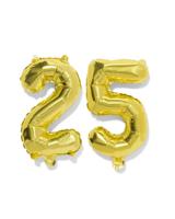 HEMA Folieballon getal 25 60cm goud (goud) - thumbnail