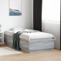 Bedframe bewerkt hout grijs sonoma eikenkleurig 90x190 cm - thumbnail