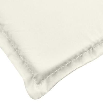 VidaXL Tuinbankkussens 2 st 200x50x7 cm stof gemêleerd crèmekleurig