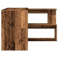 Hoekbureau 200,5x50x76 cm bewerkt hout oud houtkleurig - thumbnail