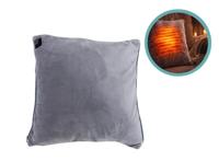 Silvergear Warmtekussen Grijs 40x40 cm - 3 standen - Elektrisch Verwarmd Kussen - Heating Pillow - USB Oplaadbaar - Draadloos Elektrisch Kussen - Infrarood - thumbnail
