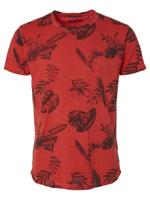 T-shirt s/sl, r-neck, slub, ao prin cayenne - thumbnail