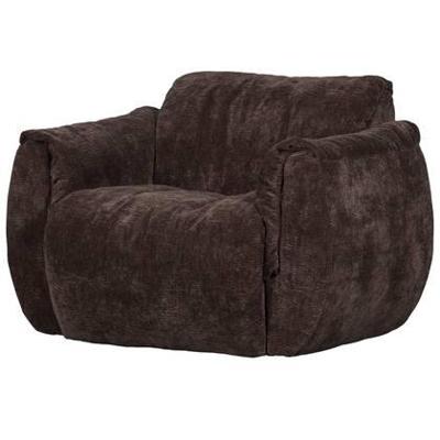 WOOOD Baggy Draaifauteuil - 3D Chenille - Donkerbruin - 81x104x84