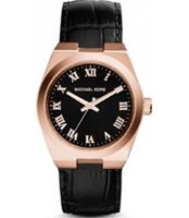 Horlogeband Michael Kors MK2358 Leder Zwart 24mm - thumbnail