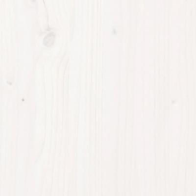 Bedframe met hoofdbord massief hout wit - thumbnail