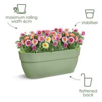 ELHO - Bloempot - Vibia Campana Easy Hanger Large - Antraciet - Buitenbalkon - L 24,1 x B 46 x H 26,5 cm - thumbnail