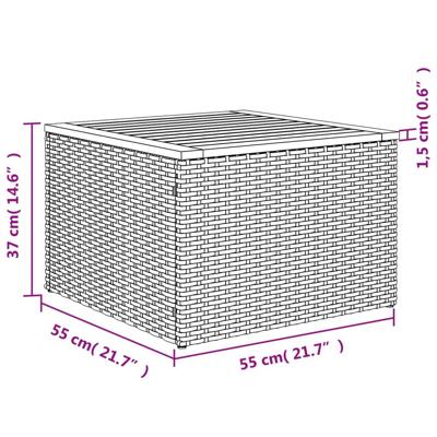 5-delige Loungeset met kussens poly rattan grijs - thumbnail