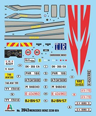 Italeri 3943 Mercedes-Benz 2238 6x4 Vrachtwagen (bouwpakket) 1:24