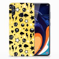 Silicone Back Case Samsung Galaxy A60 Punk Geel - thumbnail