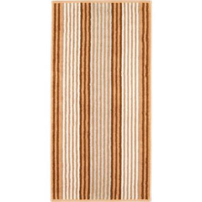 Cawö Cawo Delight Streifen Washandje 16x22 caramel