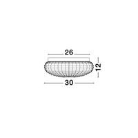 Lyora PlafondlampClam smoke glas - 9738254 - thumbnail