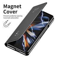 Lunso - Samsung Galaxy Z Fold5 - Window view cover hoes - Zwart - thumbnail