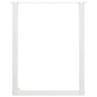 Eettafelpoten 3 st U-vormig 70x(72-73) cm staal wit