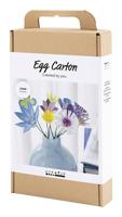 Creativ Company Hobbyset bloemen van eierdozen, pastelkleuren, 1 doos - thumbnail