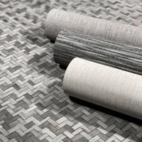 Noordwand behang botanica rattan wickerwork zwart en grijs - thumbnail