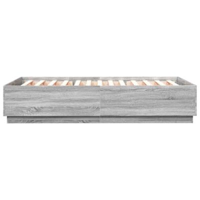 Bedframe met LED-verlichting grijs sonoma eiken 180x200 cm