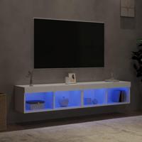 Tv-meubels met LED-verlichting 2 st 80x30x30 cm wit - thumbnail