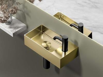 Wastafel Roestvrije Staal incl. Afvoer Sapho Aurum 36,5x18 cm Goud Mat Wastafel Roestvrije Staal incl. Afvoer Sapho Aurum 36,5x18 cm Goud Mat