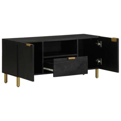 tv-meubel 105x33x46 cm bewerkt hout zwart