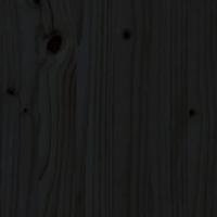 Hoofdbord 205,5x4x100 cm massief grenenhout zwart - thumbnail