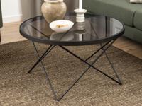 Ronde salontafel BUXTON Ø80 cm zwart - thumbnail