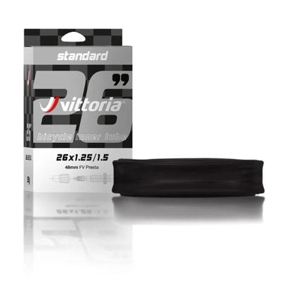 Vittoria Standard 700x20/28C Presta Binnenband 60mm Zwart Vittoria Standard 700x20/28C Presta Binnenband 60mm Zwart
