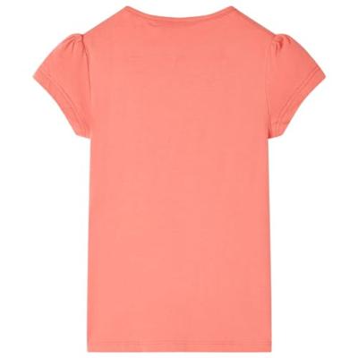 Kindershirt 92 koraalkleurig