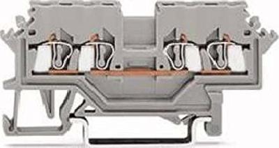 WAGO 279-621 Doorgangsklem 4 mm Spanveer Toewijzing: L Grijs 100 stuk(s)