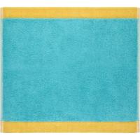 Cawö Cawo Lifestyle Splash Doubleface 7071 Gezichtsdoekje 30x30 türkis/apricot - thumbnail