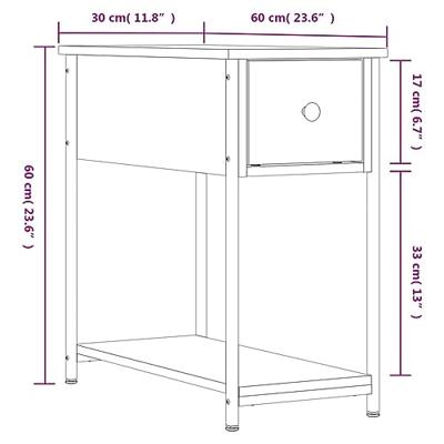 Nachtkastje 30x60x60 cm bewerkt hout zwart Nachtkastje 30x60x60 cm bewerkt hout zwart