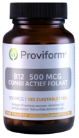Vitamine B12 500mcg combi actief folaat 100 Zuigtabletten - thumbnail