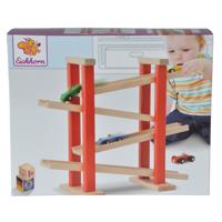 Eichhorn autobaan van hout met 3 raceauto's - thumbnail