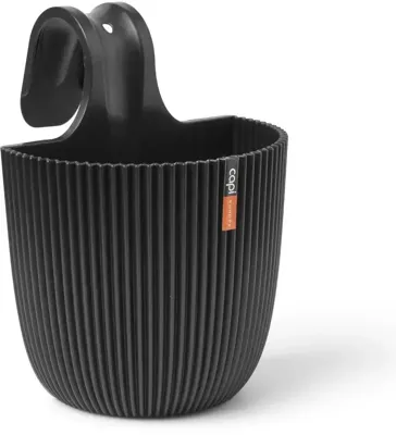 Balkonbak 21x28 textiel zwart bloempot Capi Europe - Capi europe