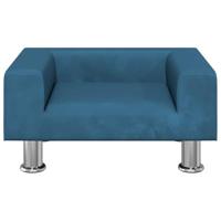 Hondenmand 50x40x26,5 cm fluweel blauw - thumbnail