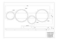 Trio Leuchten Plafondlamp Medera 4 lichts L 100 cm wit zwart - thumbnail
