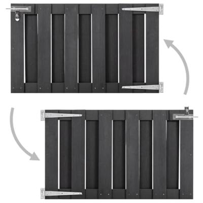 VidaXL Poort 100x60 cm hkc grijs