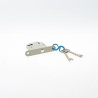 Lips 2084 Kastslot | DM50mm | S | voorplaat staal gelakt 20x107mm afgerond | verschillend sluitend | sluitplaat SPT2084/4S | DR 1+2+3+4 - A000325609 - thumbnail