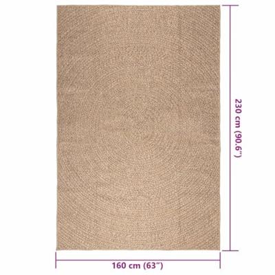 Vloerkleed 160x230 cm voor binnen en buiten jute look - thumbnail
