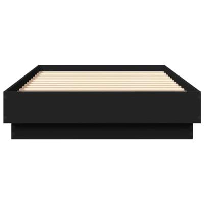 Bedframe met LED-verlichting zwart 100x200 cm