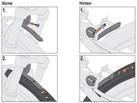 Sks stel spatborden 28" opdruk universeel zwart framebev. - thumbnail