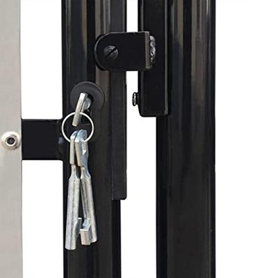 Zwarte enkele deur schuttingpoort 100x150 cm