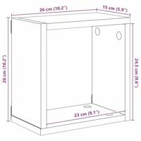 Wandplank met plank Wandgemonteerd Oud Hout Bewerkt hout - thumbnail