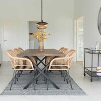 Artichok Madelein rotan tuinstoel naturel - met armleuning en - thumbnail