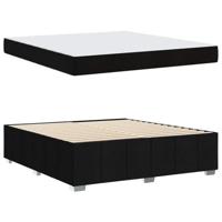Bedframe met matras Zwart 180 x 200 cm Stof - thumbnail