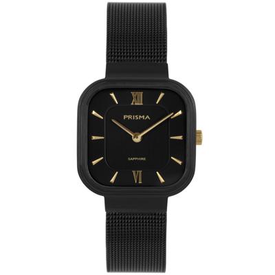 Prisma Carré Zwart Dameshorloge